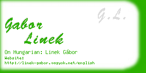 gabor linek business card
