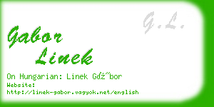 gabor linek business card